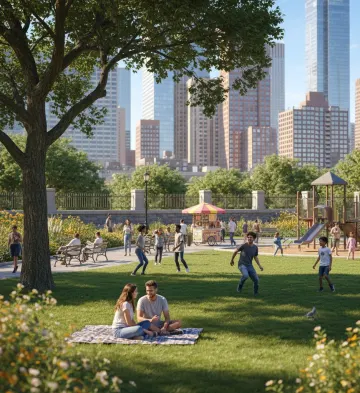 city-park-picnic-playground-skyline-day