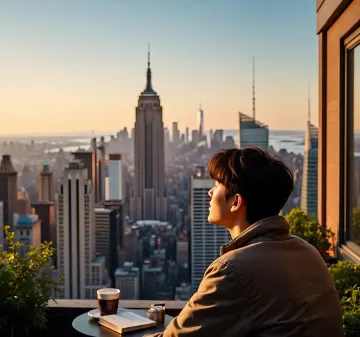 man-sunset-new-york-city-skyline-rooftop-view-empire-state