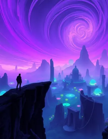 Surreal adventure scene