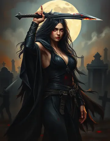 Gothic female warrior
