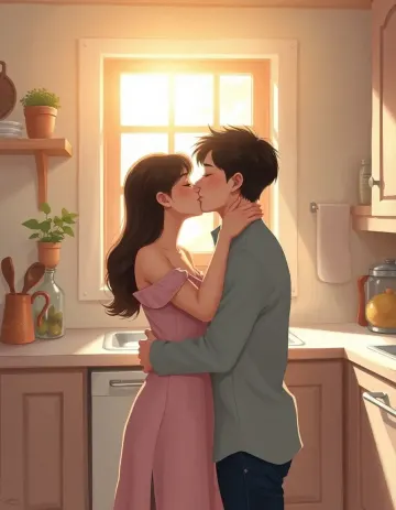 Kitchen Romance couple