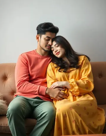 Cuddles in Colorful Harmony