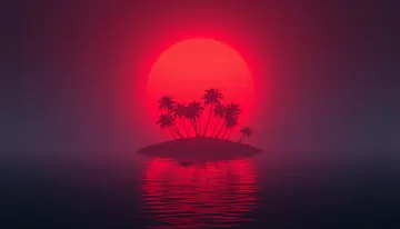 Crimson Sunset Island