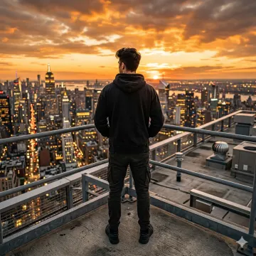 Boys Attitude Rooftop Sunset WhatsApp DP