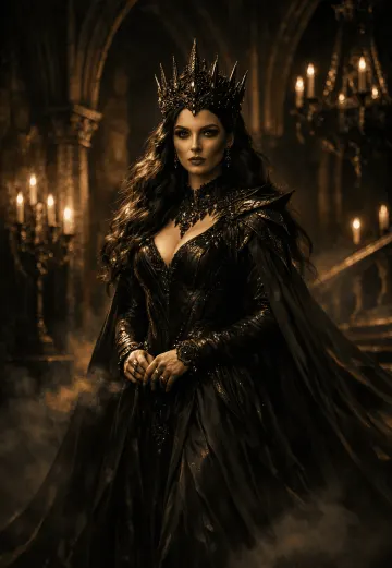 Dark Fantasy Queen Wallpaper 4K – Royal Gothic Portrait