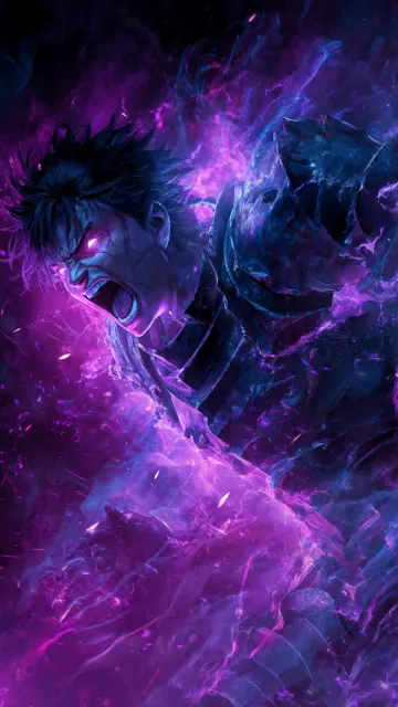 Dark Prince Screaming - Purple Blue Destructive Aura
