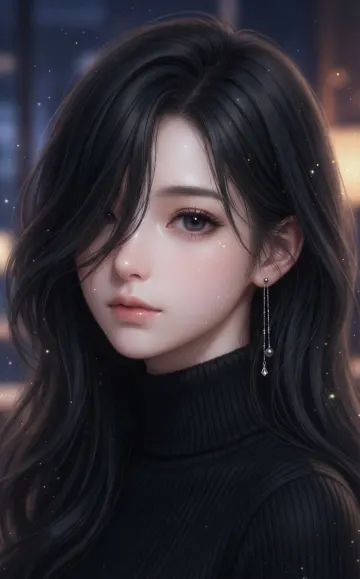 Mysterious Girl Portrait - Aesthetic Anime Wallpaper