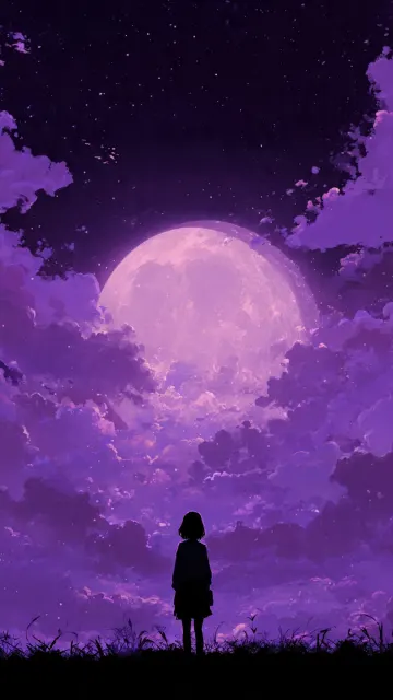 Lone Moonlight Mobile Wallpaper