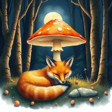 fox curled up