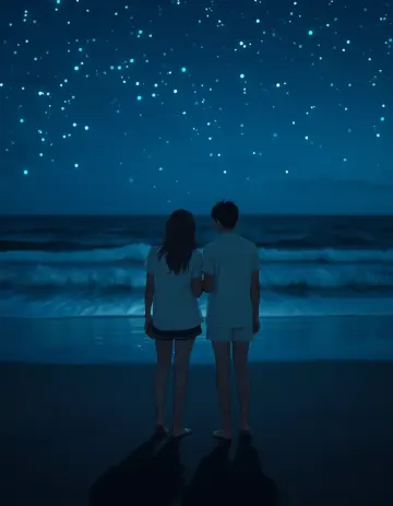 Couple in beach view