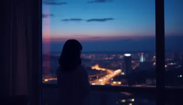 Beautiful view of the city lights