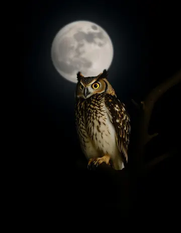 Owl in night
