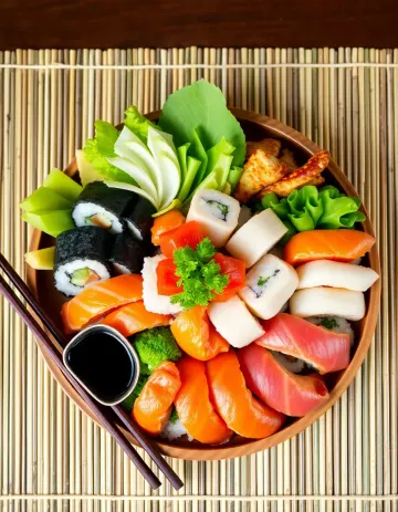 Colourful sushi