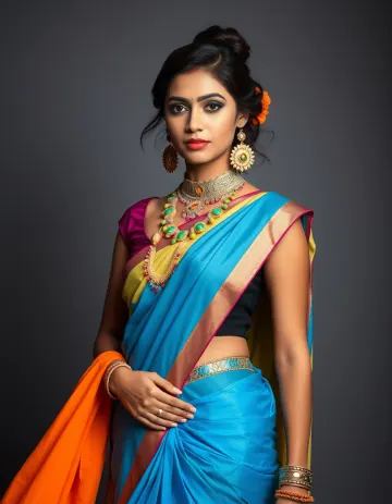 Model in moder sarees