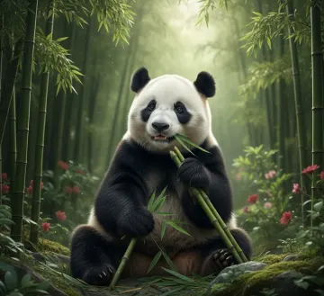 giant-panda-eating-bamboo-forest