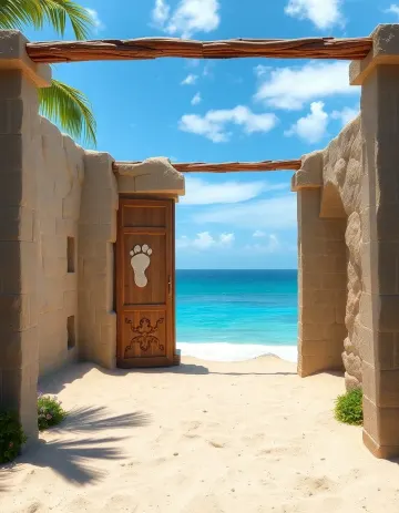 Beautiful entrance leading to the beach
