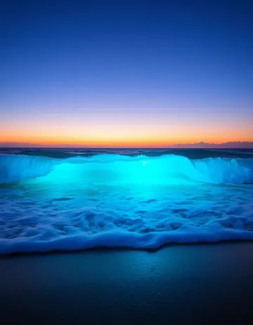 Glowing beach