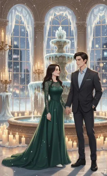 Romantic_Winter_Ball_Couple_Fountain_Candles