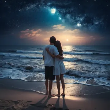 Couple in beach