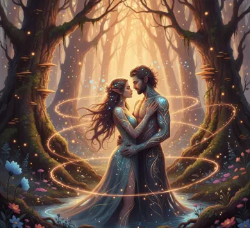 Forest-Spirits-In-Love-Luminous-Couple