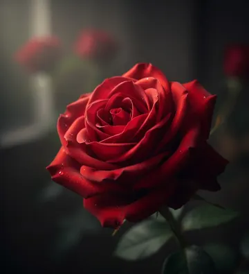 elegant-red-rose-soft-spotlight-portrait