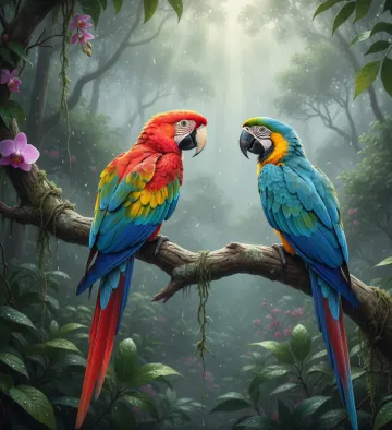 Rainbow-Whisper-Macaws