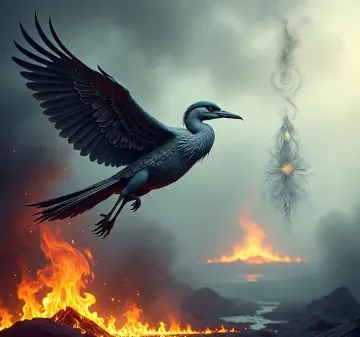 Dark-Mythical-Bird-Fire-Cloudscape