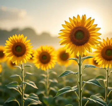 sunflower-field-sunset-golden-hour