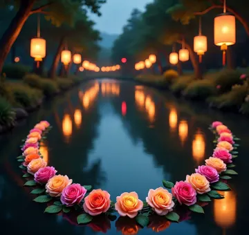romantic-canal-lanterns-roses