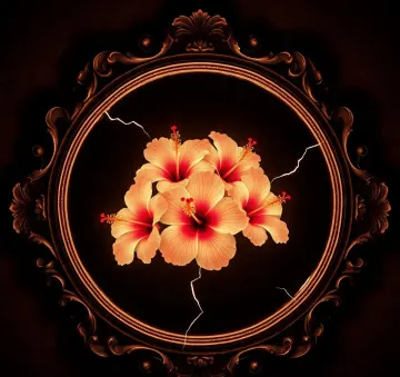 glowing-hibiscus-flowers-ornate-frame-dark-moody