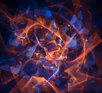 Abstract-Fractal-Energy-Shards-Blue-Orange