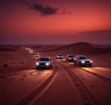 desert-safari-sunset-convoy