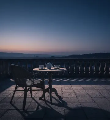 tea-time-balcony-sunset-city-view