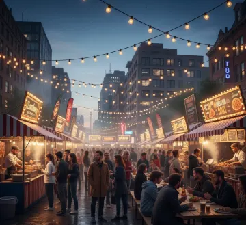 Urban-Night-Food-Market-Illuminated-by-String-Lights