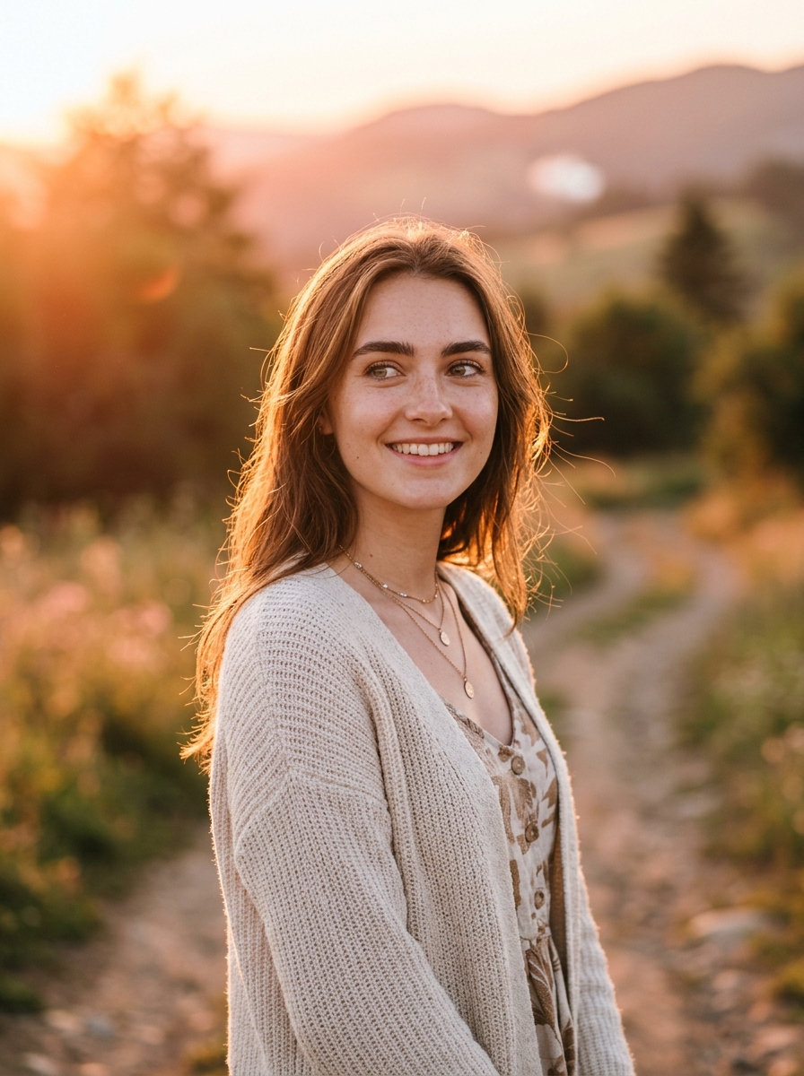 Golden Hour Indian Girl Gemini Photo Prompt