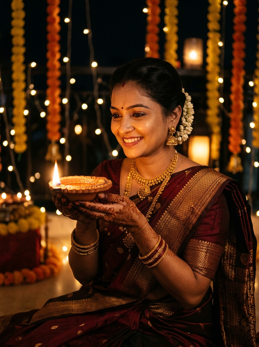 Festival of Lights Diya Portrait