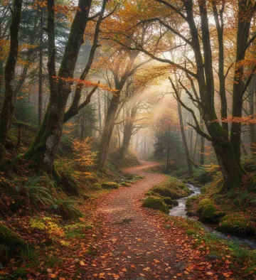 autumn-forest-path-sunlight-stream