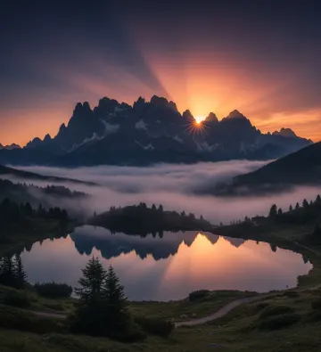 dolomites-sunrise-lake-reflection