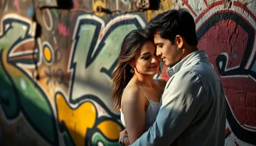 Romantic shoot on street