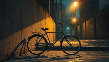 The Lone Bicycle on street