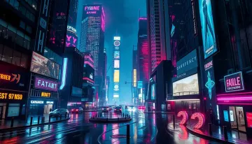 Futuristic cyberpunk city cityscape
