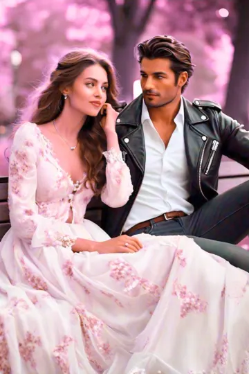 stylish-couple-date-park-leather-jacket-dress