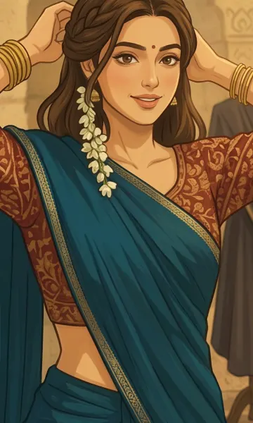A Portrait of Grace in Blue and Gold. 