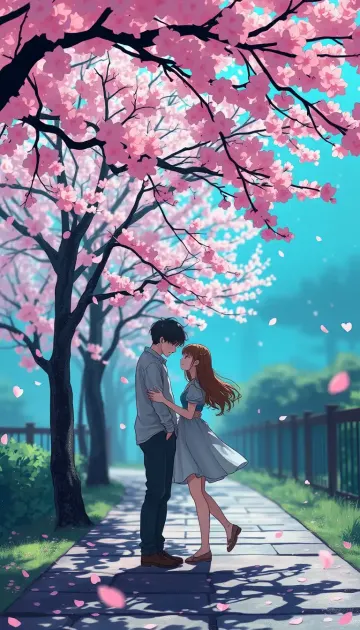 Cherry Blossom Romance wallpaper 4k