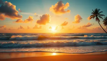 Ocean Morning Glow Desktop wallpaper