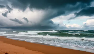 Celestial Shoreline dark storm clouds