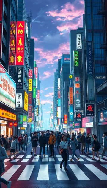 Anime City Crossing 4k wallpaper