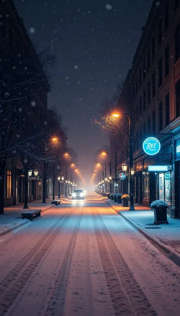 Snowy Winter Street