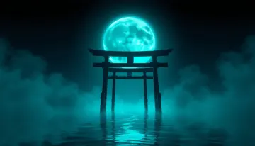 Moonlight Torii 4k