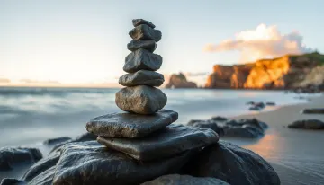 Smooth basalt stones